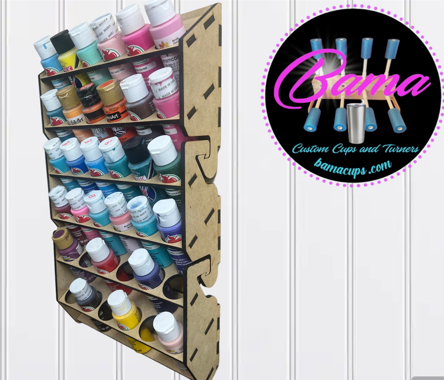 Expandable Hanging Acrylic Paint Rack Apple Barrel and More – Bama Cups